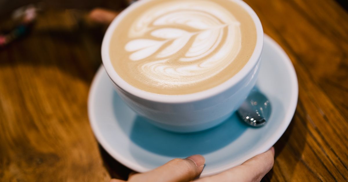 Flat white in a cup
